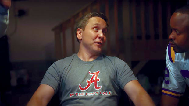 Alabama gets interrogated for how it keeps winning if it can only beat Arkansas by three points.